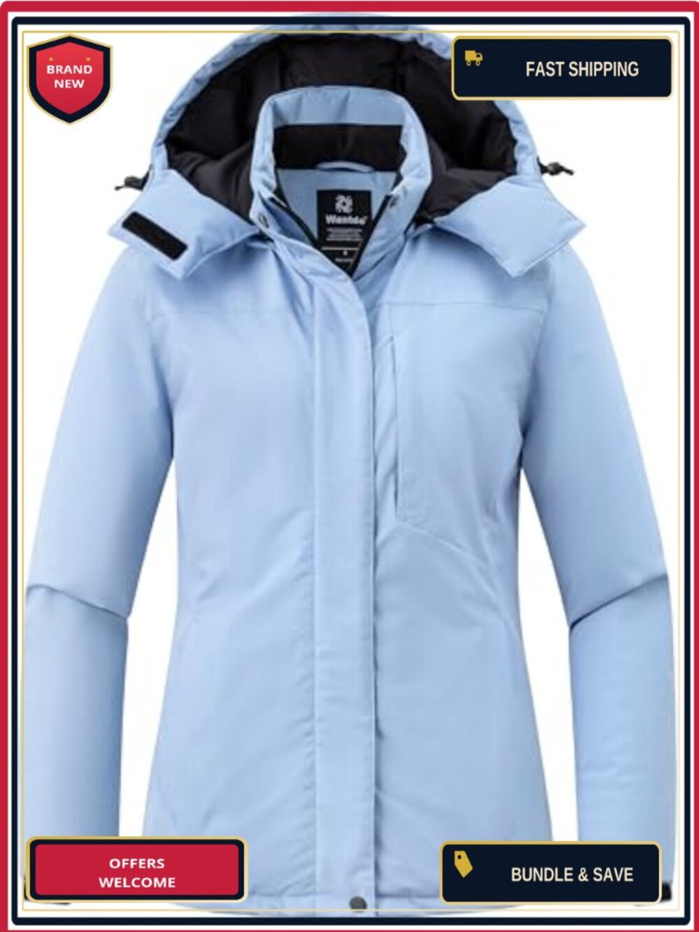 Women's Waterproof Ski Jacket Insulated Winter Snow Coat Hooded Parka